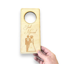 Load image into Gallery viewer, Door Hanger - Just Married 9x4in Raw Wood