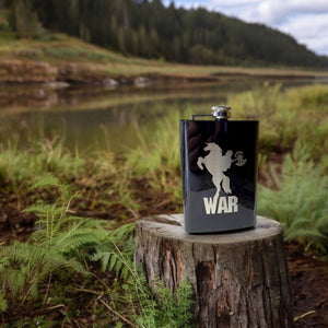 8oz BLACK War Four Horsemen of the Apocalypse Flask