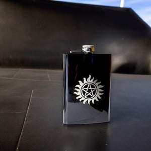 8oz BLACK Anti Possession Flask