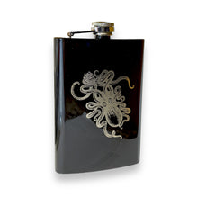 Load image into Gallery viewer, 8oz BLACK Kraken Flask