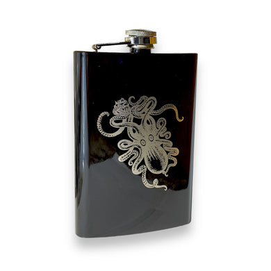 8oz BLACK Kraken Flask