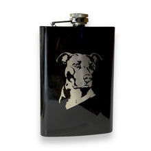 Load image into Gallery viewer, 8oz Pitbull Black Flask