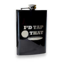 Load image into Gallery viewer, 8oz BLACK I&#39;d Tap That Golf Flask