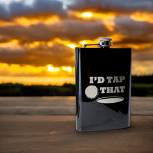 Load image into Gallery viewer, 8oz BLACK I&#39;d Tap That Golf Flask