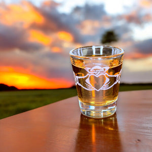 2oz Claddagh Shot glass