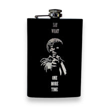 Load image into Gallery viewer, 8oz Say What One More Time BLACK Flask