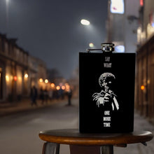 Load image into Gallery viewer, 8oz Say What One More Time BLACK Flask