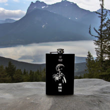 Load image into Gallery viewer, 8oz Say What One More Time BLACK Flask