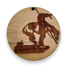 Load image into Gallery viewer, End of Trail Native American - Cedar Ornament