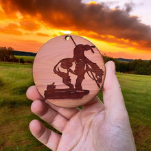 Load image into Gallery viewer, End of Trail Native American - Cedar Ornament