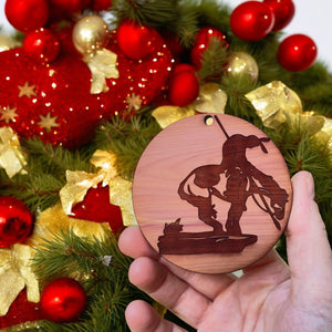 End of Trail Native American - Cedar Ornament