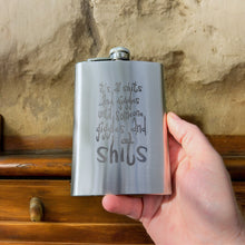 Load image into Gallery viewer, 8oz It&#39;s All Giggles Stainless Steel Flask