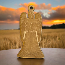 Load image into Gallery viewer, Ornament - Weeping Angel - Raw Wood 4x2in