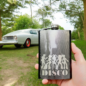 8oz BLACK Disco Flask