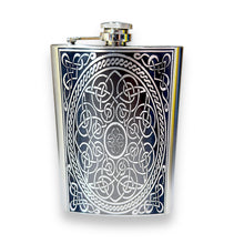 Load image into Gallery viewer, 8oz Celtic Design Stainless Steel Flask