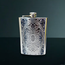 Load image into Gallery viewer, 8oz Celtic Design Stainless Steel Flask