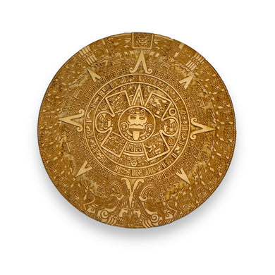 Aztec Mayan Calendar Wood Coaster/Disc qty 1