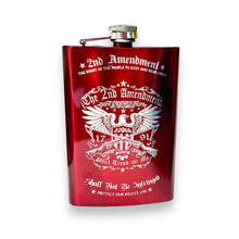 Load image into Gallery viewer, 8oz RED 2nd Amendment Flask