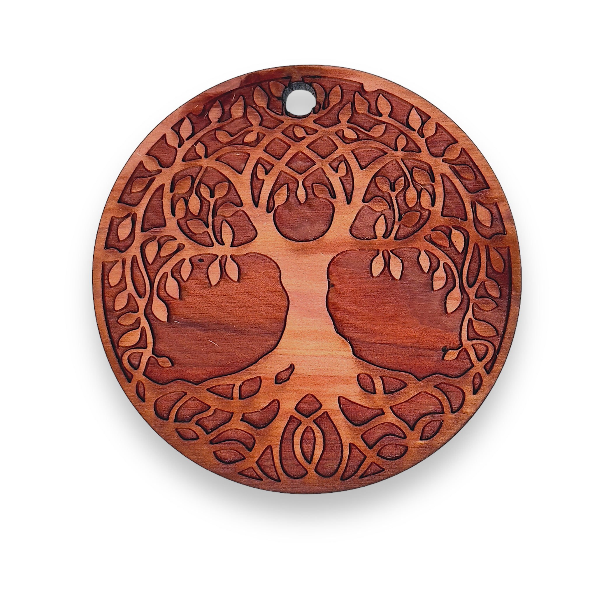 Mermaid and Pirate - Raw Cedar Ornament 3x3in Mermaid and Pirate - Raw Cedar Ornament 3x3in