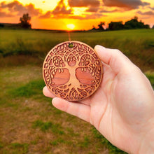 Load image into Gallery viewer, Celtic Tree of Life - Raw Cedar Ornament 3x3in