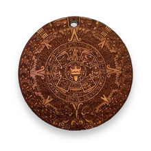 Load image into Gallery viewer, Aztec Mayan Calendar - Cedar Ornament