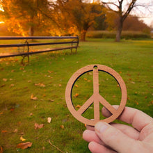 Load image into Gallery viewer, Peace Symbol - Cedar Ornament