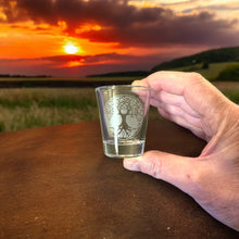 Load image into Gallery viewer, 2oz Celtic Tree of Life Shotglass LASER