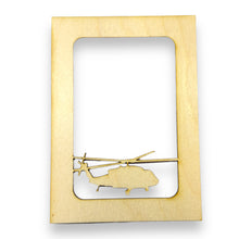 Load image into Gallery viewer, Helicopter 5X7 Photo Frame Insert - Baltic Birch FRAME NOT INCLUDED