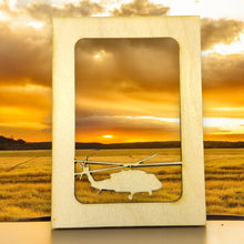 Load image into Gallery viewer, Helicopter 5X7 Photo Frame Insert - Baltic Birch FRAME NOT INCLUDED