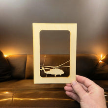 Load image into Gallery viewer, Helicopter 5X7 Photo Frame Insert - Baltic Birch FRAME NOT INCLUDED