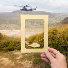 Load image into Gallery viewer, Helicopter 5X7 Photo Frame Insert - Baltic Birch FRAME NOT INCLUDED