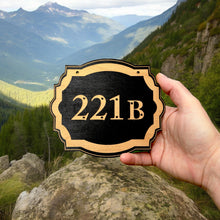 Load image into Gallery viewer, 221b - Black Door Sign 5x6