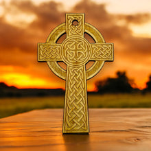 Load image into Gallery viewer, Ornament - Celtic Cross - Raw Wood 2x4in