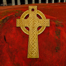 Load image into Gallery viewer, Ornament - Celtic Cross - Raw Wood 2x4in