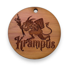 Load image into Gallery viewer, Krampus - Raw Cedar Ornament 3x3in