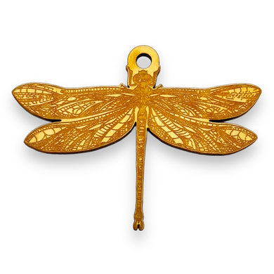 Ornament - Dragonfly - Raw Wood 4x3in