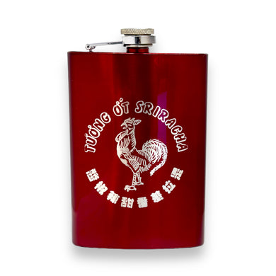 8oz RED Sriracha Flask