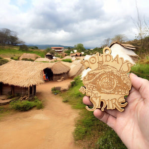 Ornament - Holidays in the Shire - Raw Wood 4x3n