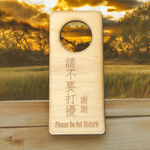 Load image into Gallery viewer, Chinese Language - Please Do Not Disturb - Door Hanger - Raw Wood 9x4