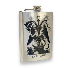 Load image into Gallery viewer, 8oz Baphomet Stainless Steel Flask