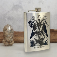 Load image into Gallery viewer, 8oz Baphomet Stainless Steel Flask