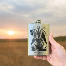 Load image into Gallery viewer, 8oz Baphomet Stainless Steel Flask