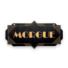 Load image into Gallery viewer, Morgue - Black - CUSTOM - Halloween Door Sign