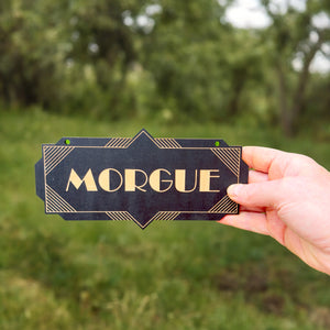 Morgue - Black - CUSTOM - Halloween Door Sign