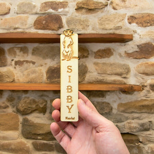 Bookmark - PERSONALIZED MeerKat - Birch wood