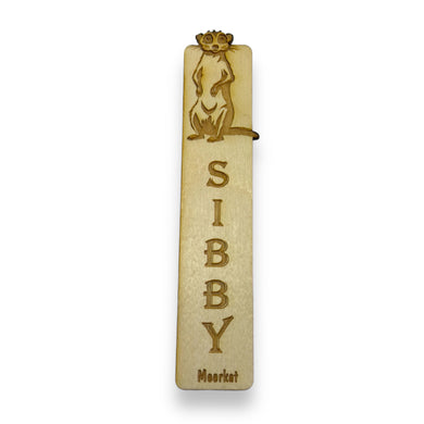 Bookmark - PERSONALIZED MeerKat - Birch wood