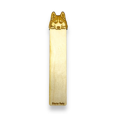 Bookmark - Siberian Husky Dog - Birch wood