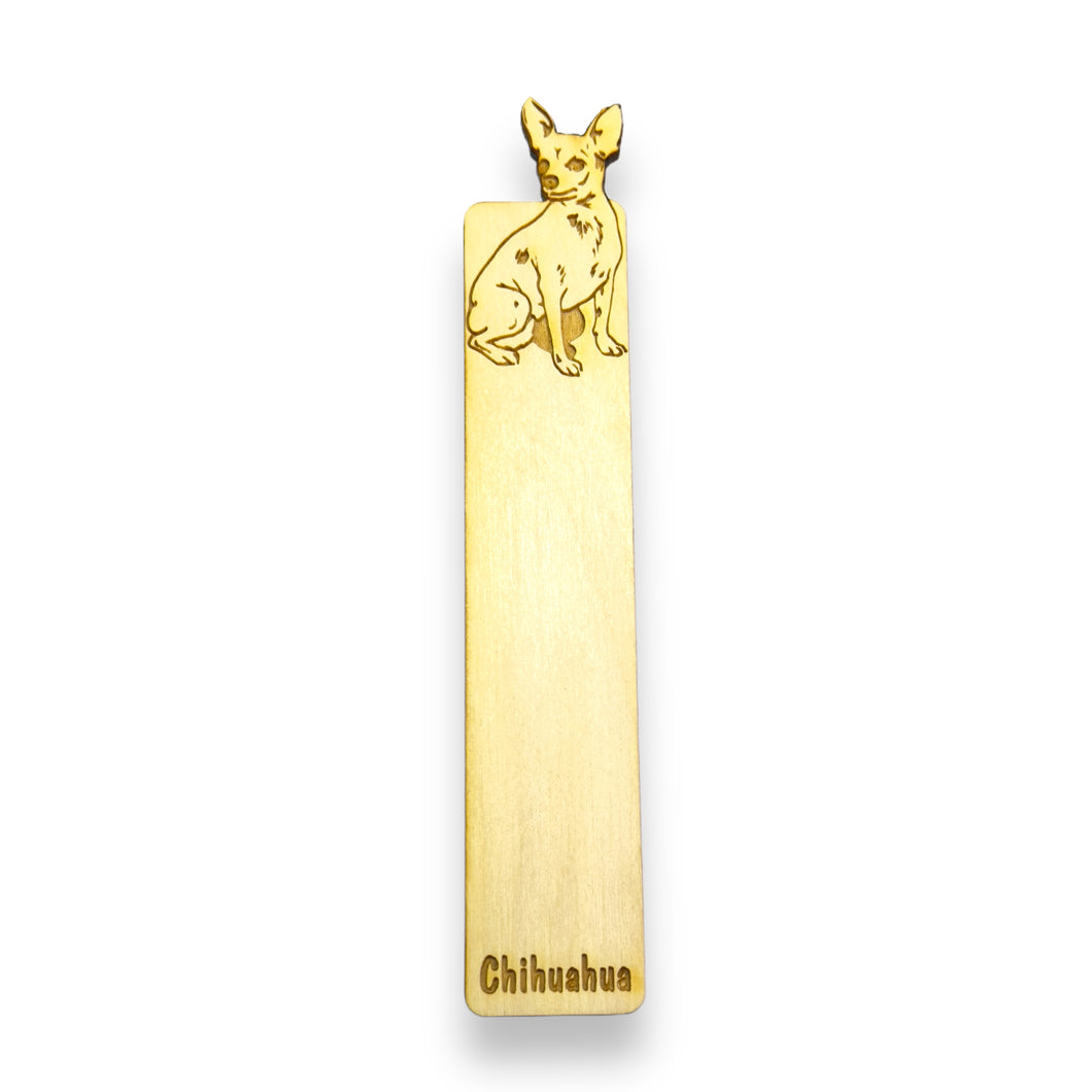 Bookmark - chihuahua Dog - Birch wood