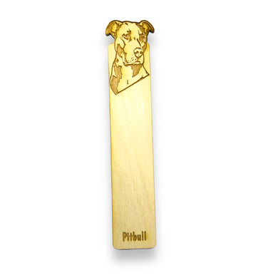 Bookmark - Pitbull Dog - Birch wood