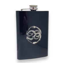 Load image into Gallery viewer, 8oz Ouroboros Black Flask